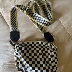 Checkered Black and Cream Women's Bag